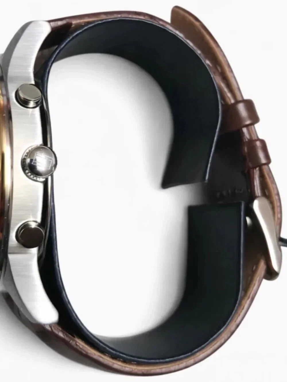 Tommy Hilfiger Men’s Multifunction Watch Silver Dial Brown Leather New-Open Box